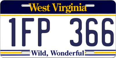 WV license plate 1FP366