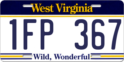 WV license plate 1FP367