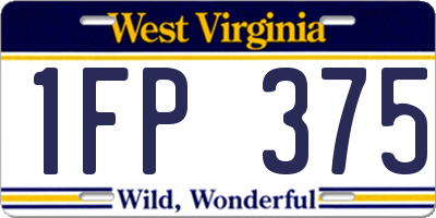 WV license plate 1FP375