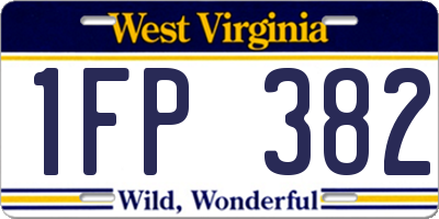 WV license plate 1FP382