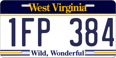 WV license plate 1FP384