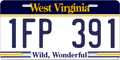 WV license plate 1FP391
