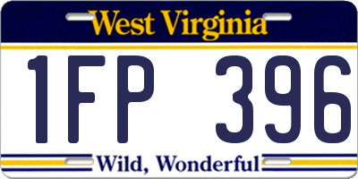 WV license plate 1FP396