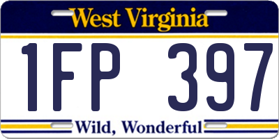 WV license plate 1FP397