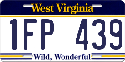 WV license plate 1FP439