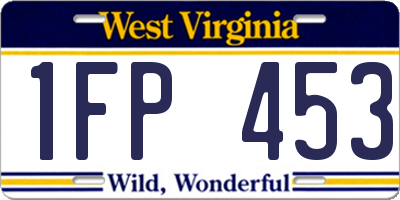 WV license plate 1FP453