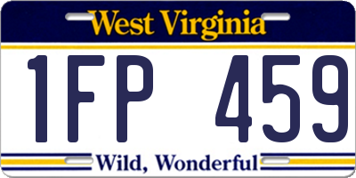WV license plate 1FP459