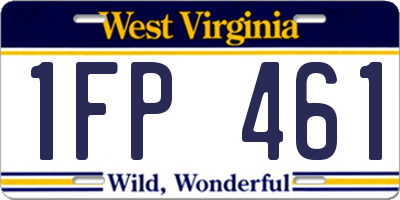 WV license plate 1FP461