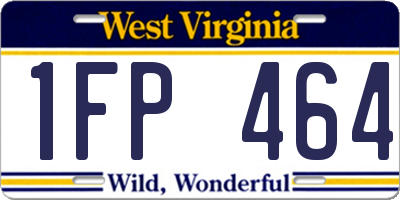 WV license plate 1FP464