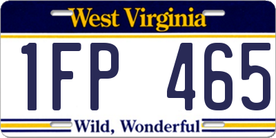 WV license plate 1FP465