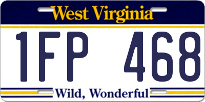 WV license plate 1FP468