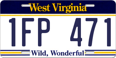 WV license plate 1FP471