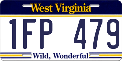 WV license plate 1FP479