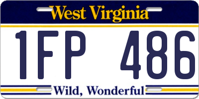 WV license plate 1FP486