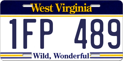 WV license plate 1FP489