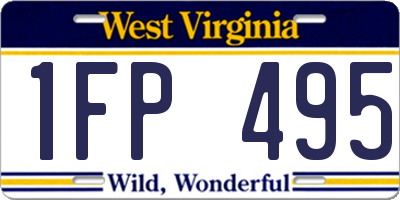WV license plate 1FP495