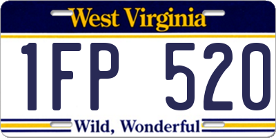 WV license plate 1FP520