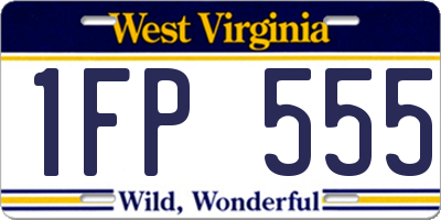 WV license plate 1FP555