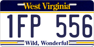 WV license plate 1FP556