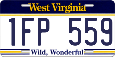 WV license plate 1FP559