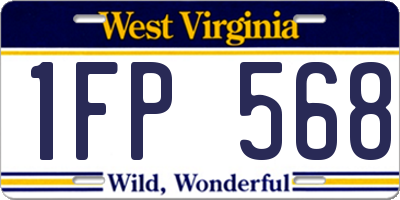WV license plate 1FP568