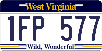 WV license plate 1FP577