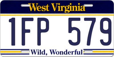 WV license plate 1FP579