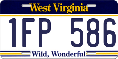 WV license plate 1FP586