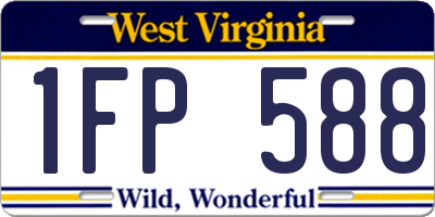WV license plate 1FP588