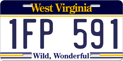 WV license plate 1FP591