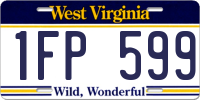 WV license plate 1FP599