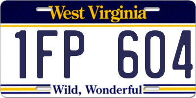 WV license plate 1FP604