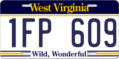 WV license plate 1FP609