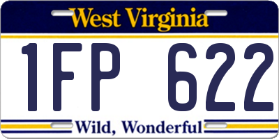 WV license plate 1FP622