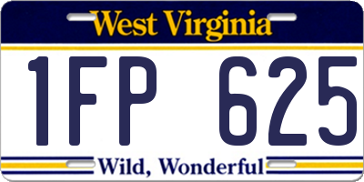 WV license plate 1FP625