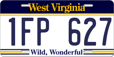 WV license plate 1FP627