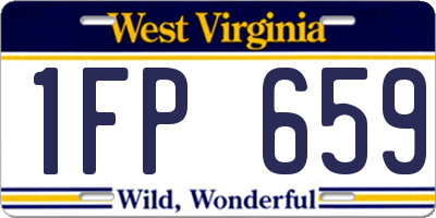 WV license plate 1FP659