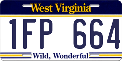 WV license plate 1FP664