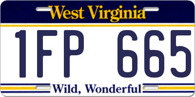 WV license plate 1FP665