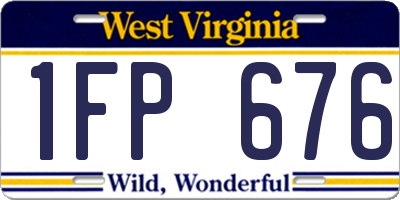 WV license plate 1FP676