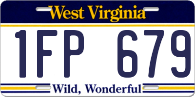 WV license plate 1FP679