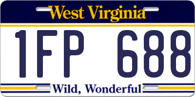 WV license plate 1FP688