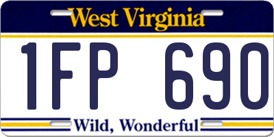 WV license plate 1FP690