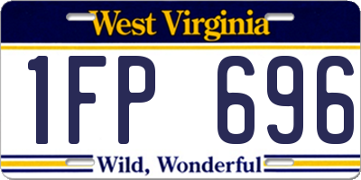 WV license plate 1FP696
