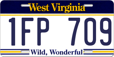 WV license plate 1FP709