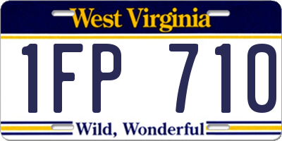 WV license plate 1FP710