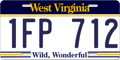 WV license plate 1FP712