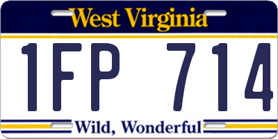 WV license plate 1FP714