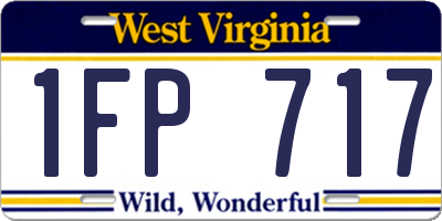 WV license plate 1FP717