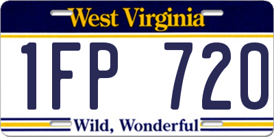 WV license plate 1FP720